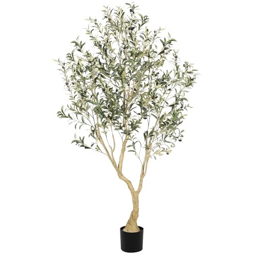 Olive Tree – Olive Trees Artificial Indoor with Large Olive Branches and 6ft