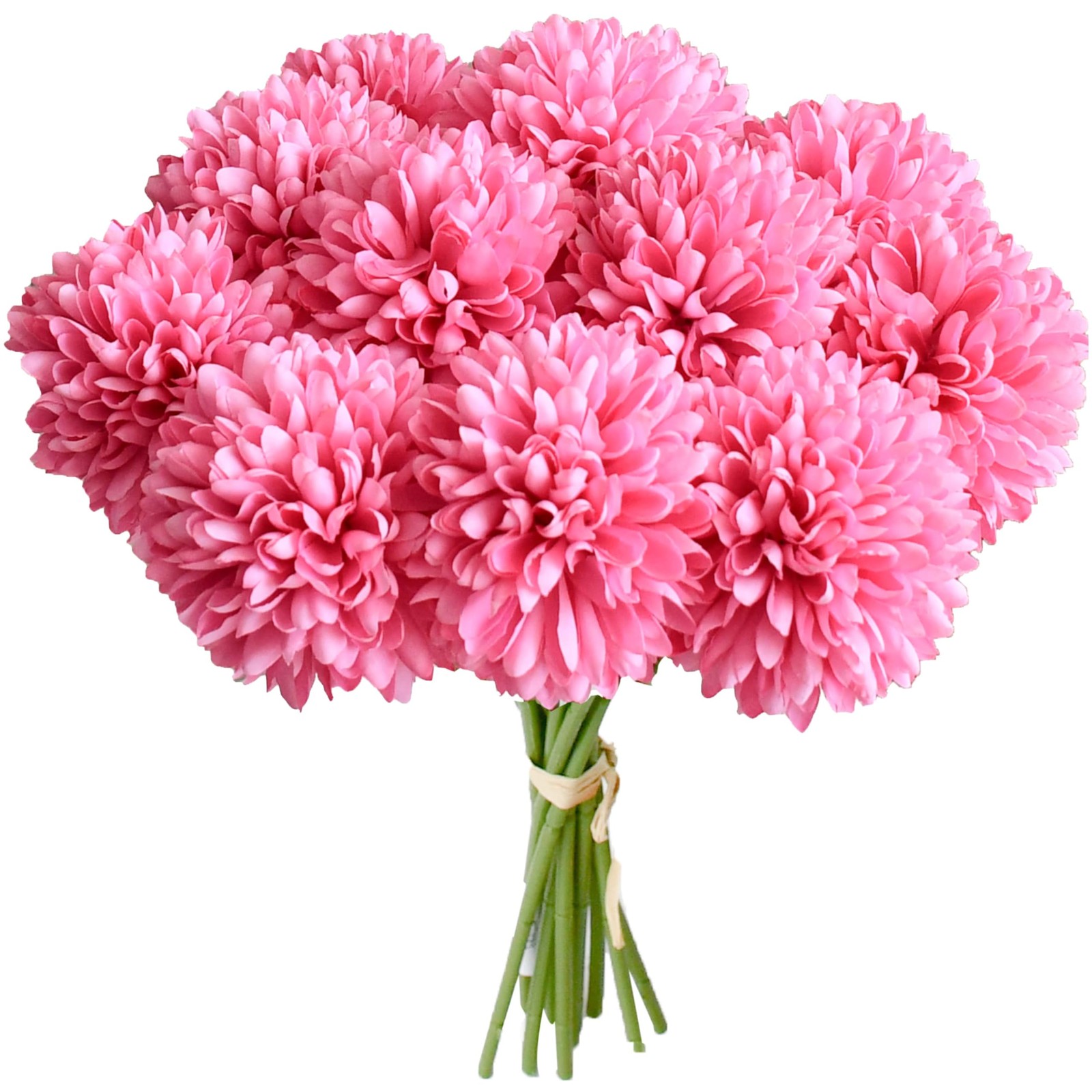 Hot Pink Chrysanthemum – 12 Pcs Artificial Mums Flowers for Home Table Center…