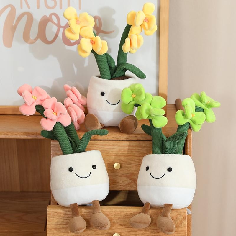 30cm Artificial Flower Plush Toy Green Plants Bloom Cactus Sunflower Cactus Soft