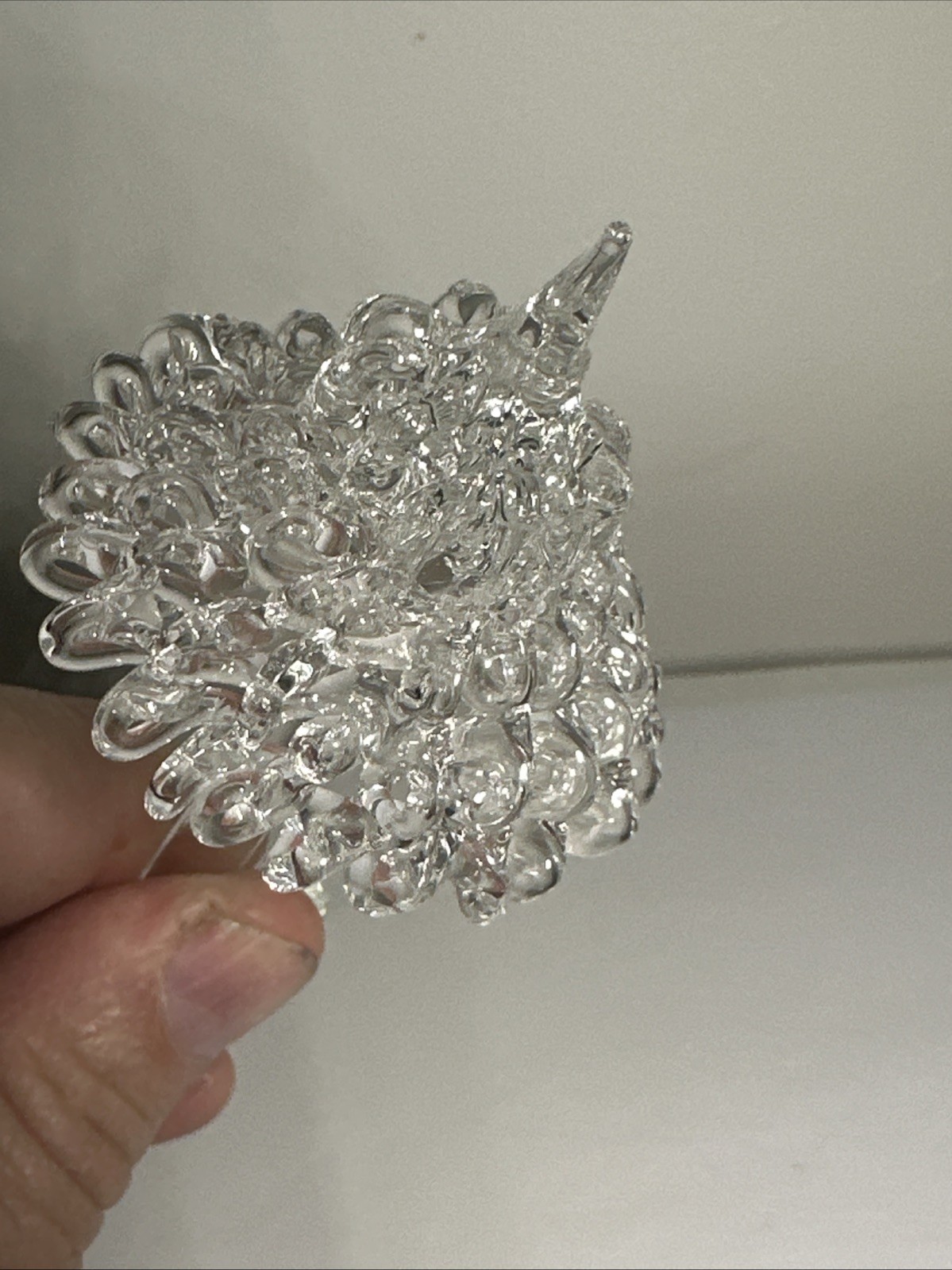 Crystal Umbrella Paperweight Figurine Desktop Tabletop 4.5”
