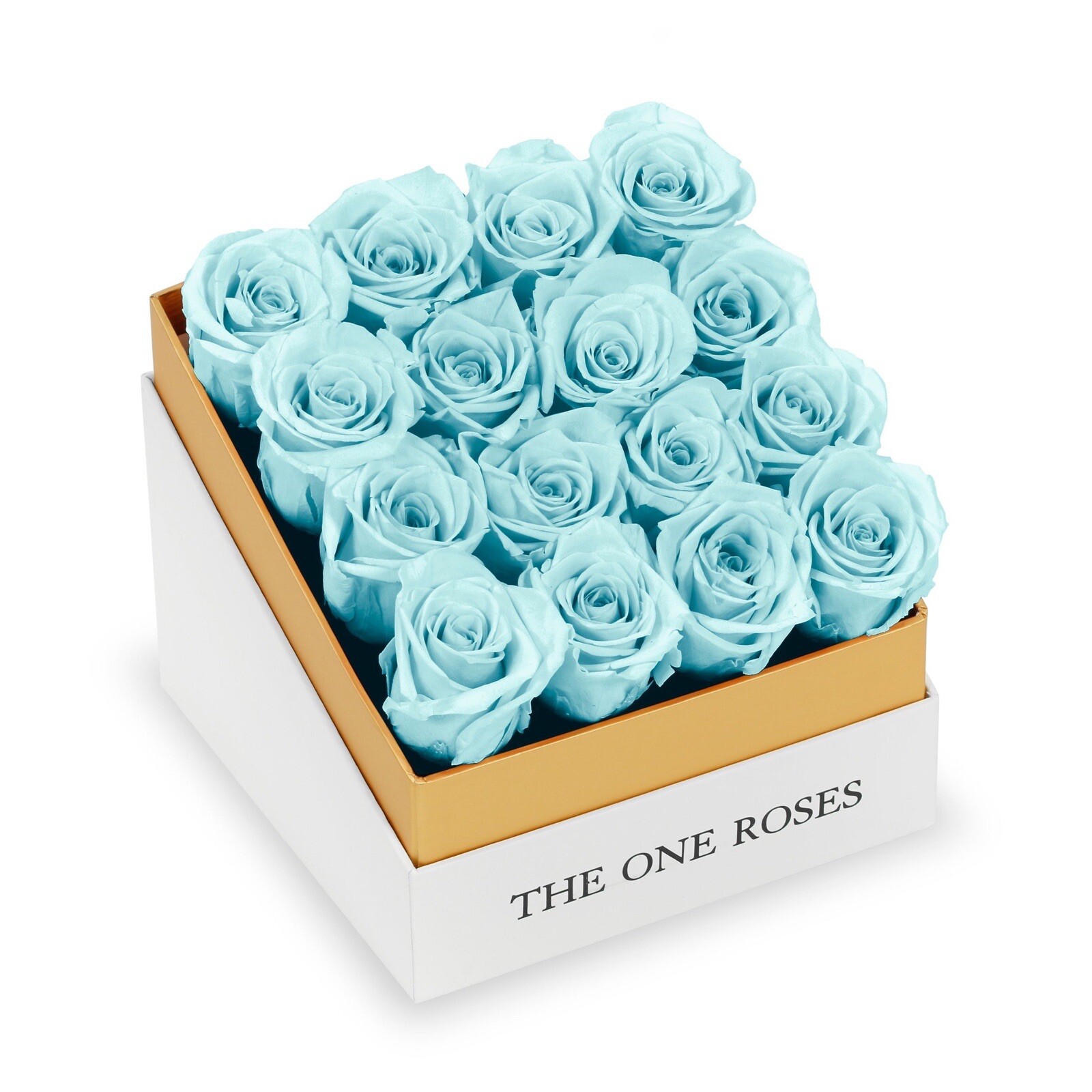Coffee Table Black Square Box – With Real Long Lasting Preserved Roses