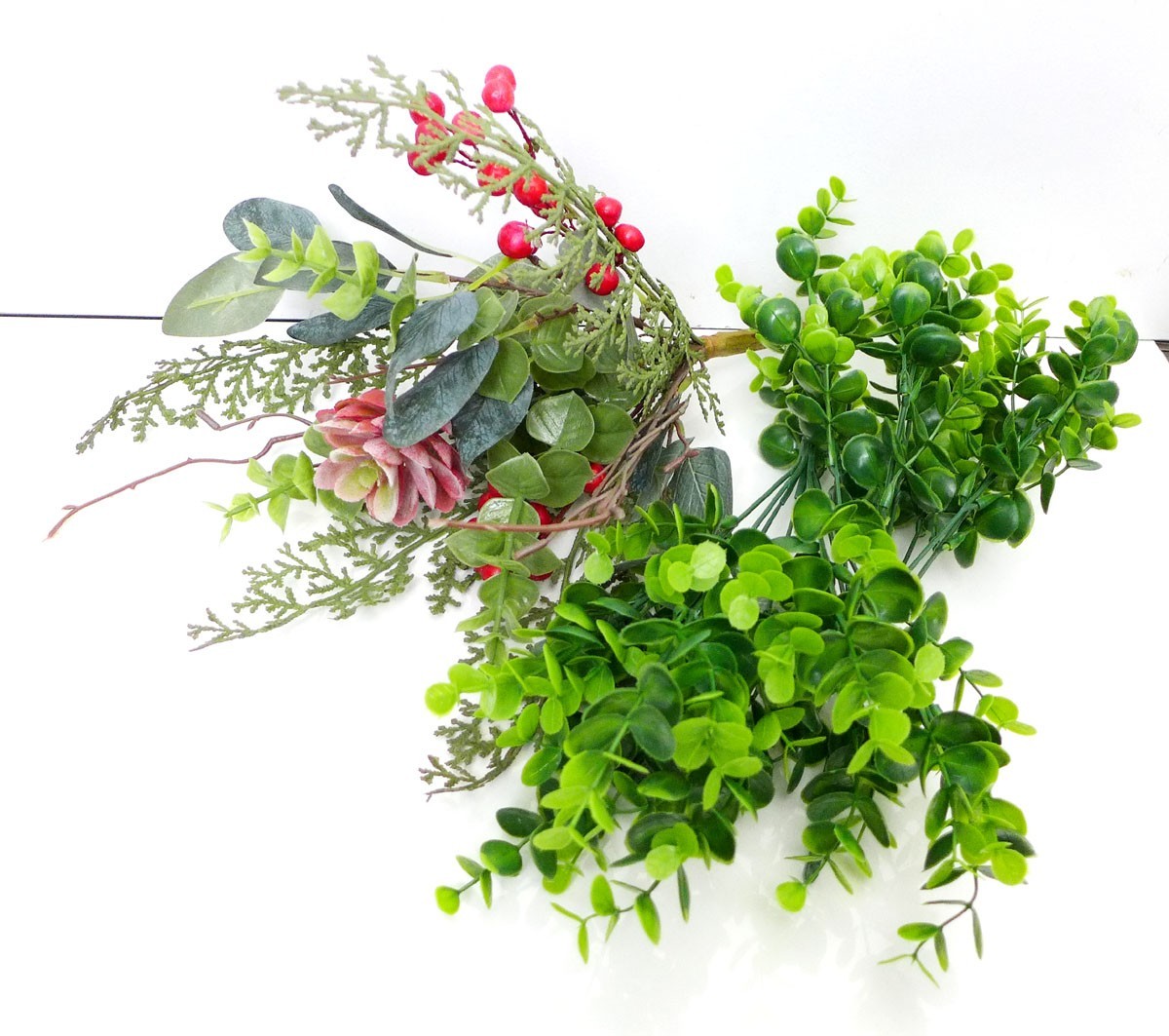 3 Pcs Artificial Plant Plastic Bunch Mini Gress Red Succulents Grass
