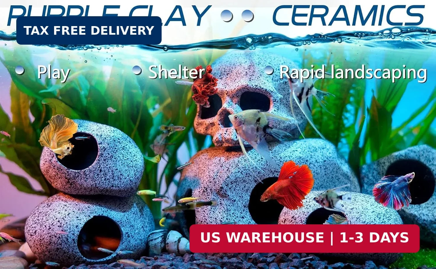 Ameliade Aquarium Decorations Cave Fish Tank Accessories Rock Decor for Shrimp C