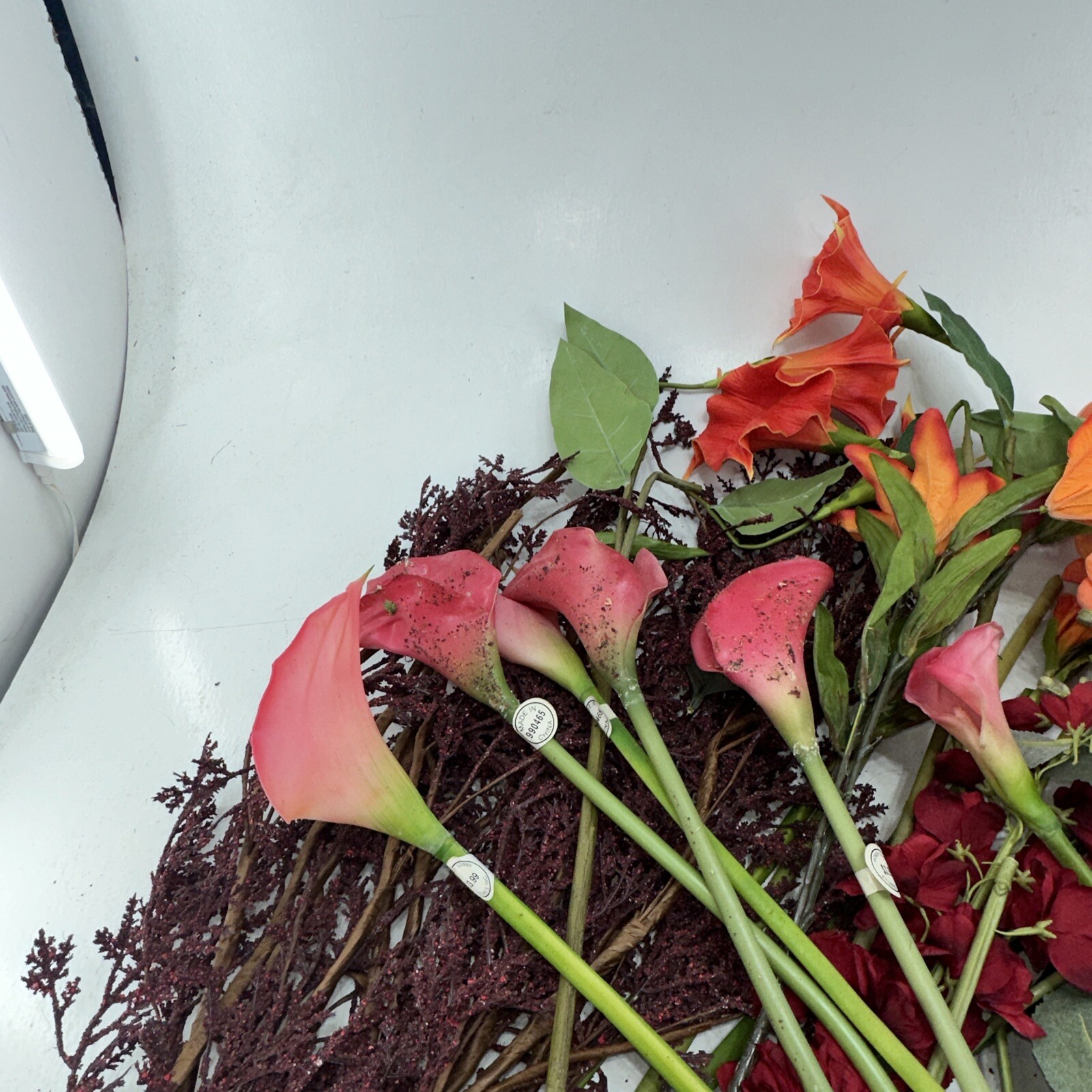 Artificial Flowers Mixed Lot Foliage Leaves Flowers Decor Wedding Party Holiday