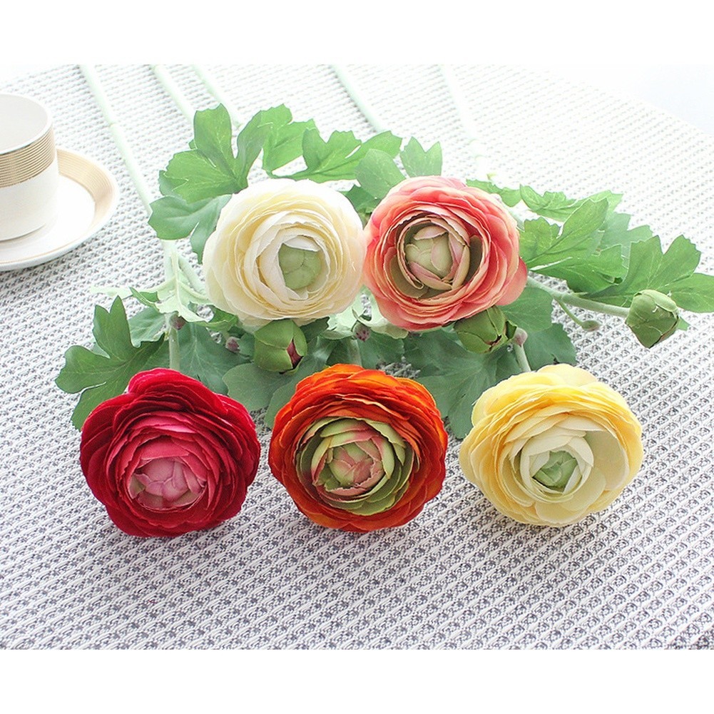 Silk Peony Artificial Flower with Flexible Stem for Custom Arrangement 52x10cm