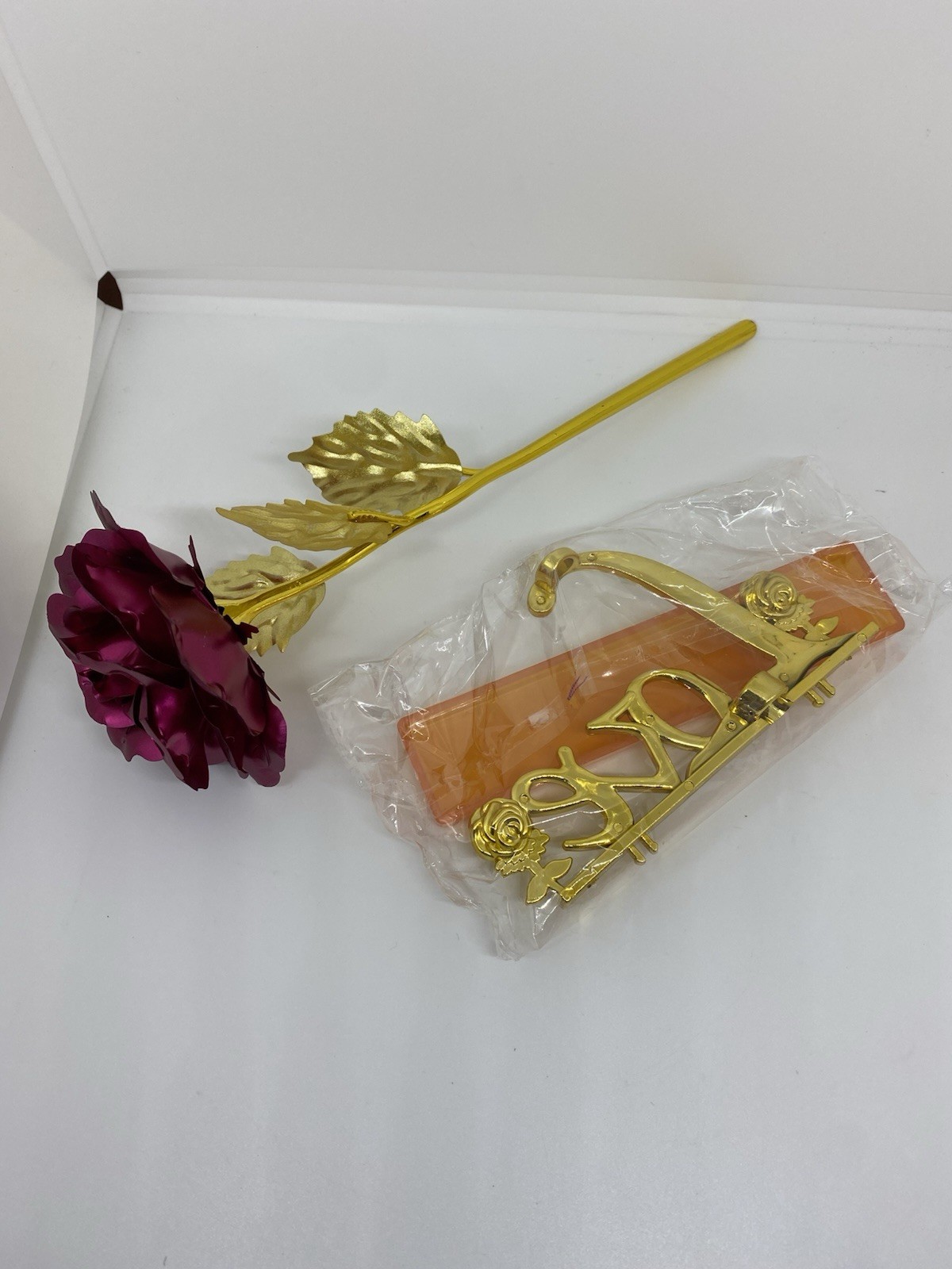 24K Gold Foil Rose Gift – Golden & Pink – Forever Love Present