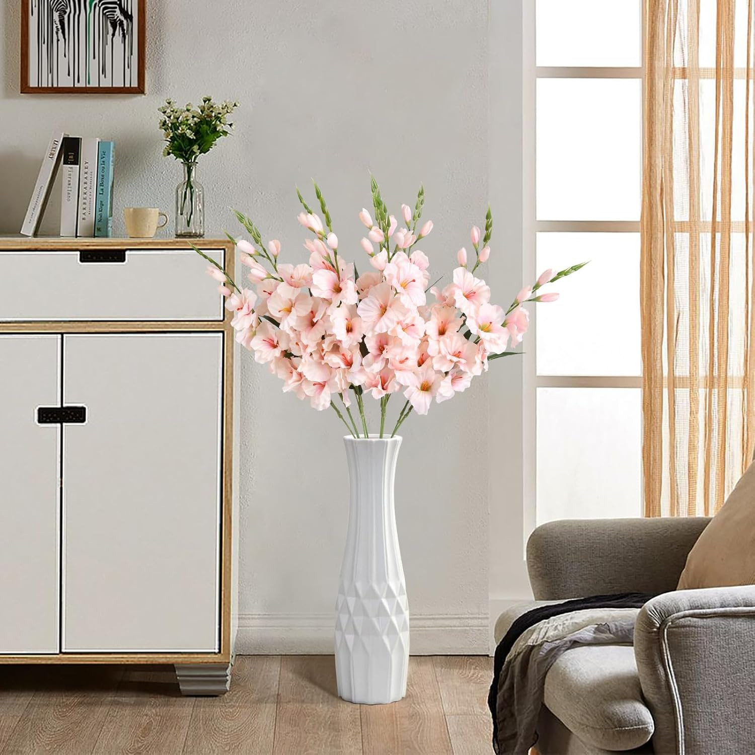 10 PCS Gladiolus Artificial Flowers 30.3 in Gladiolus Flowers Silk Gladiolus Flo