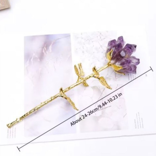 Crystal Rose Flower Tree Decor Ornament Gift for Home Decoration Piece