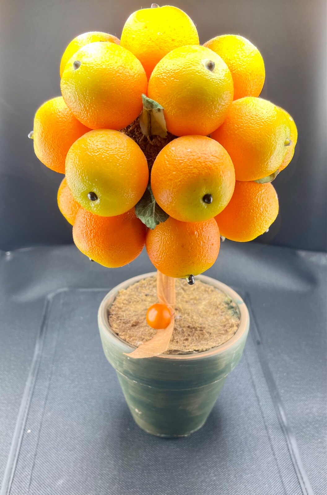 Artificial Small 11″x4″ Manderin Orange Clementine Tree Home Office Decor Deck