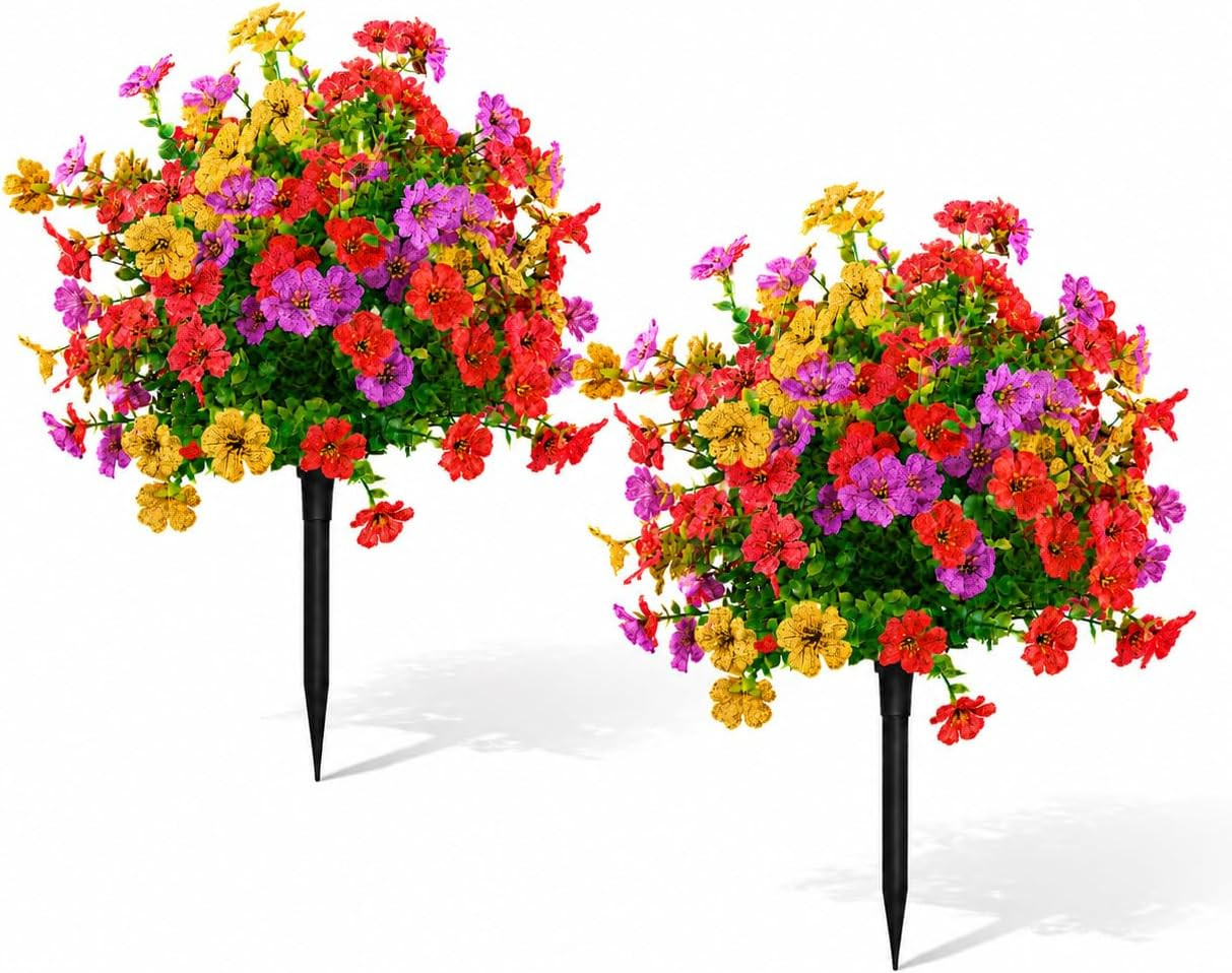 UV Resistant Faux Topiary Balls – 22″ Realistic Greenery Bushes (2 Pack)