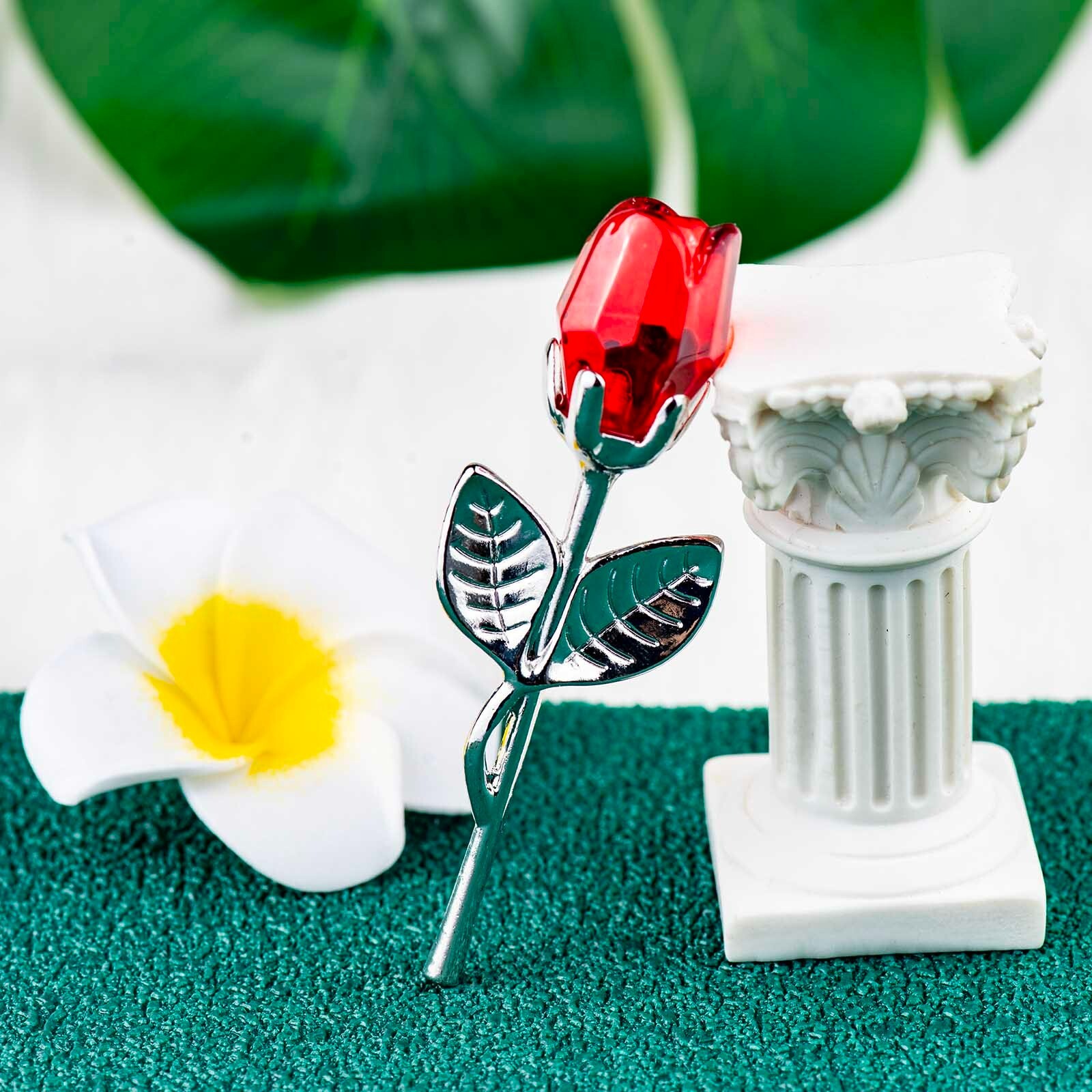 Crystal Rose Eternal Flower Figurine Gift for Women on Birthday, Mother’s Day..