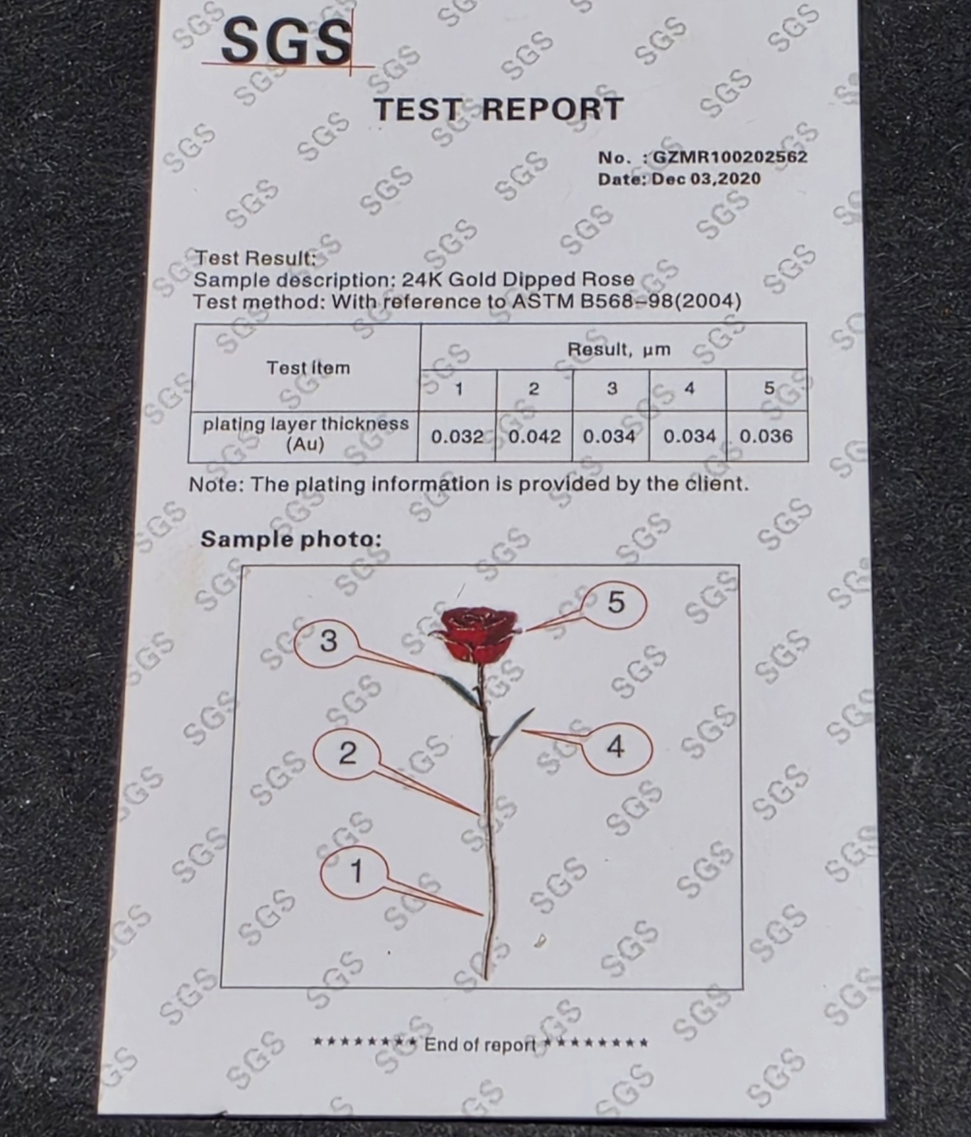 Sinvitron 24K Gold Dipped Real Rose (Red) With Heart Stand & SGS COA Certificate