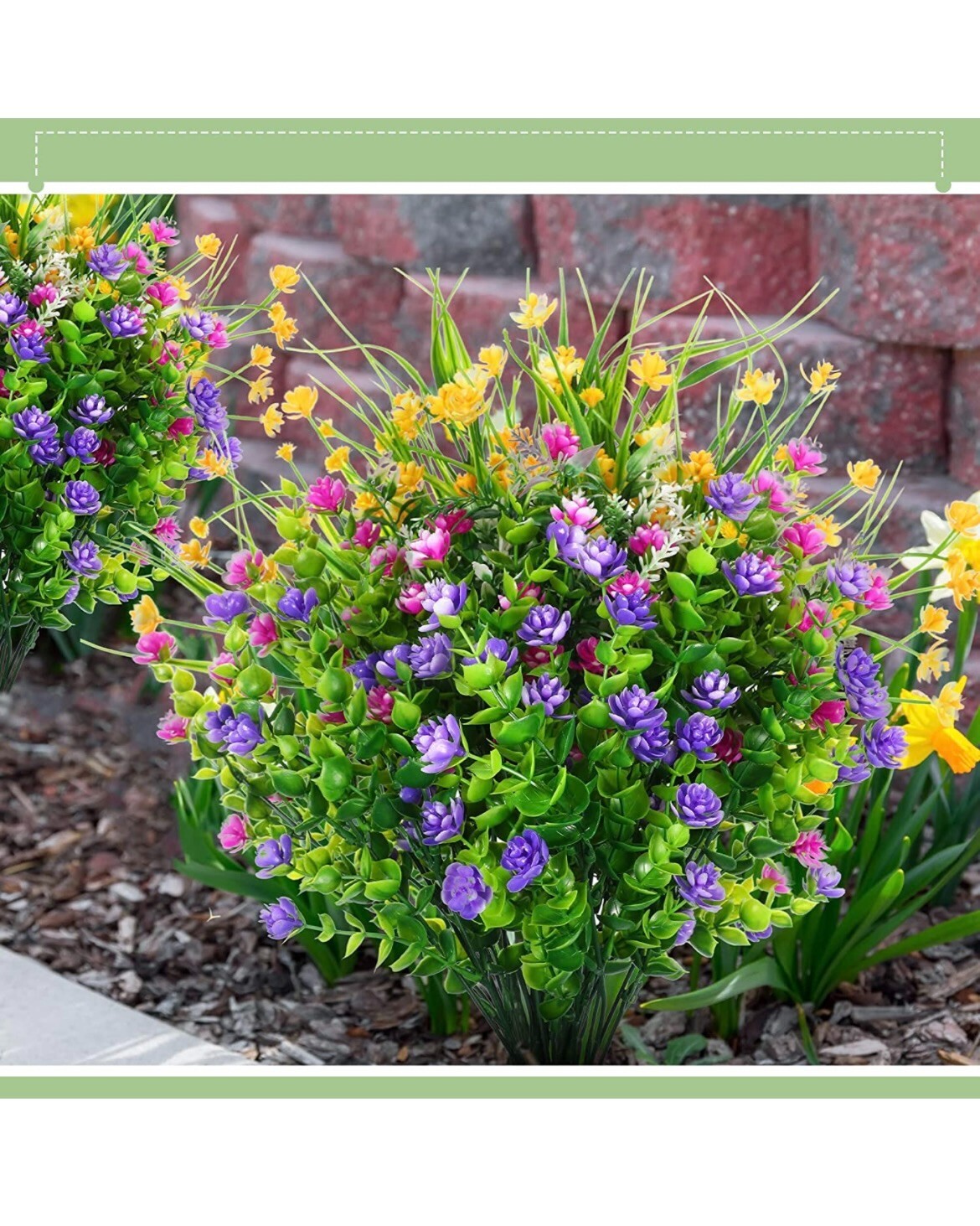 10 Bundles Faux Flowers Outdoors Faux Plants Faux Hanging Plastic Flowers Faux