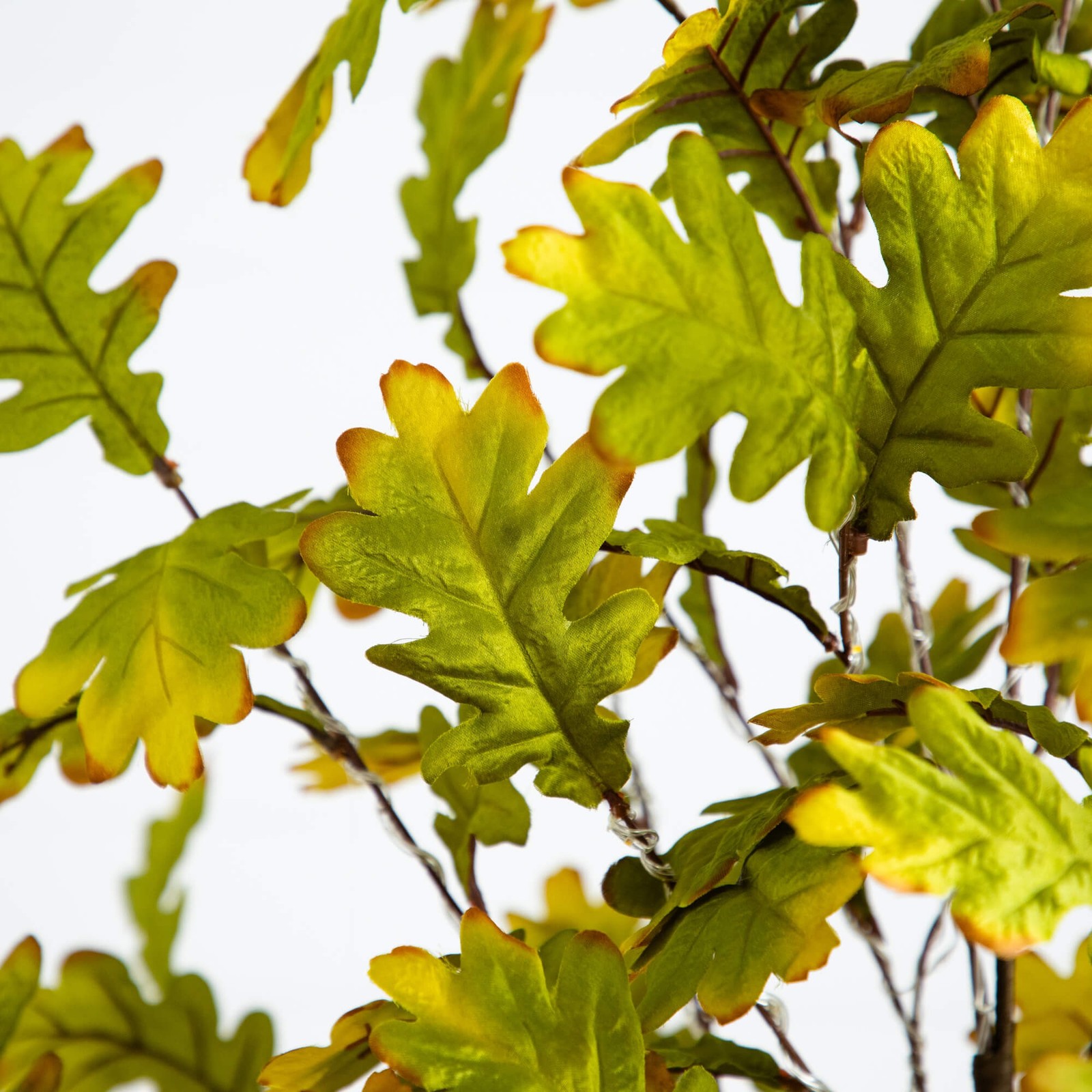 Nearly Natural 5ft Pre-Lit Green Autumn Oak Fall Tree w/ 200 Warm White LED