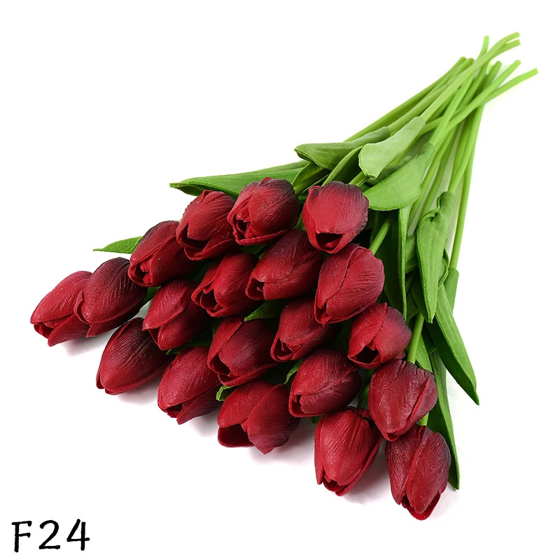 5/10Pcs PU Tulip Simulation Flower Artificial Flowers Fake Tulips Real Touch Flo