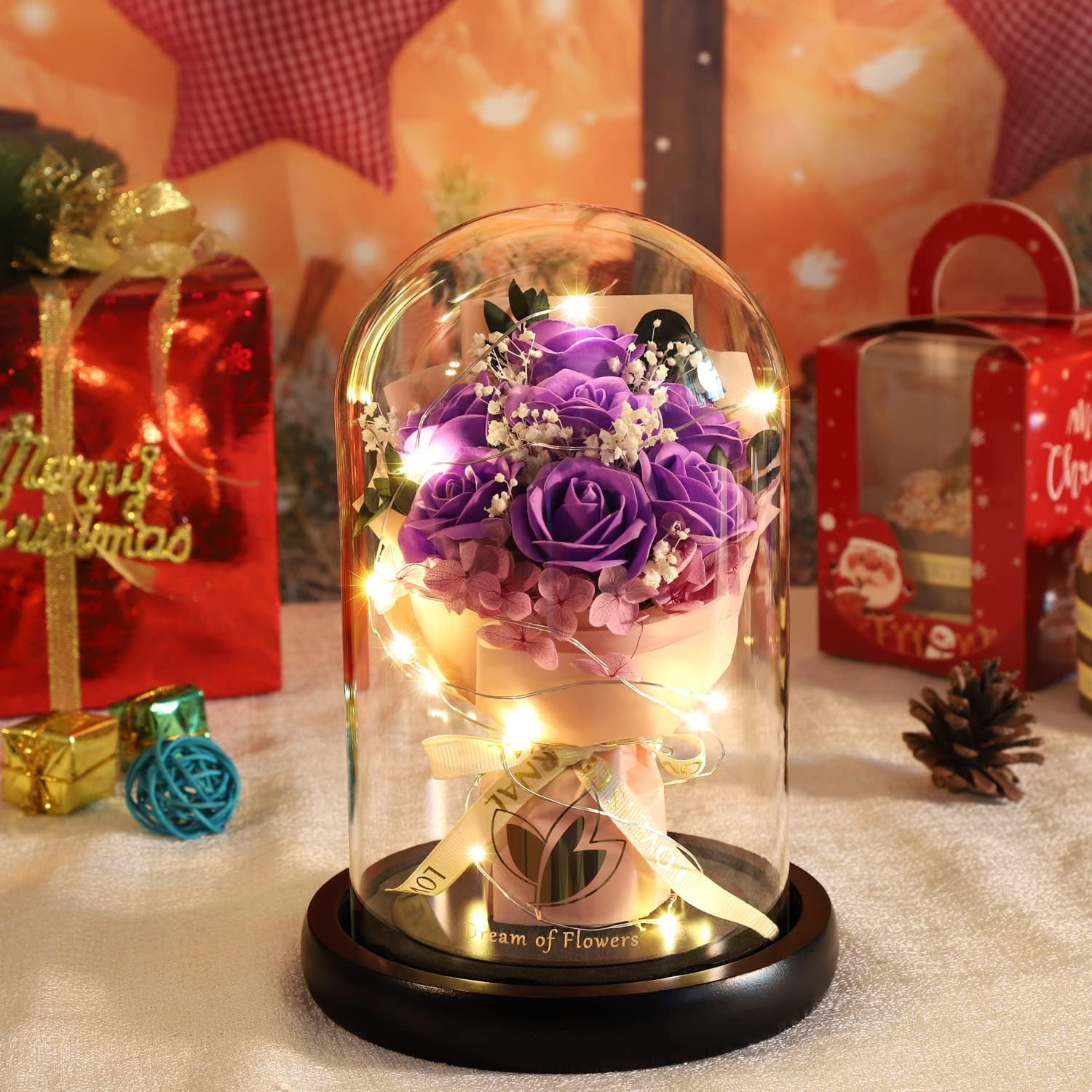 Eternal Rose in Glass Dome – Perfect Gift for Women on Any Occasion