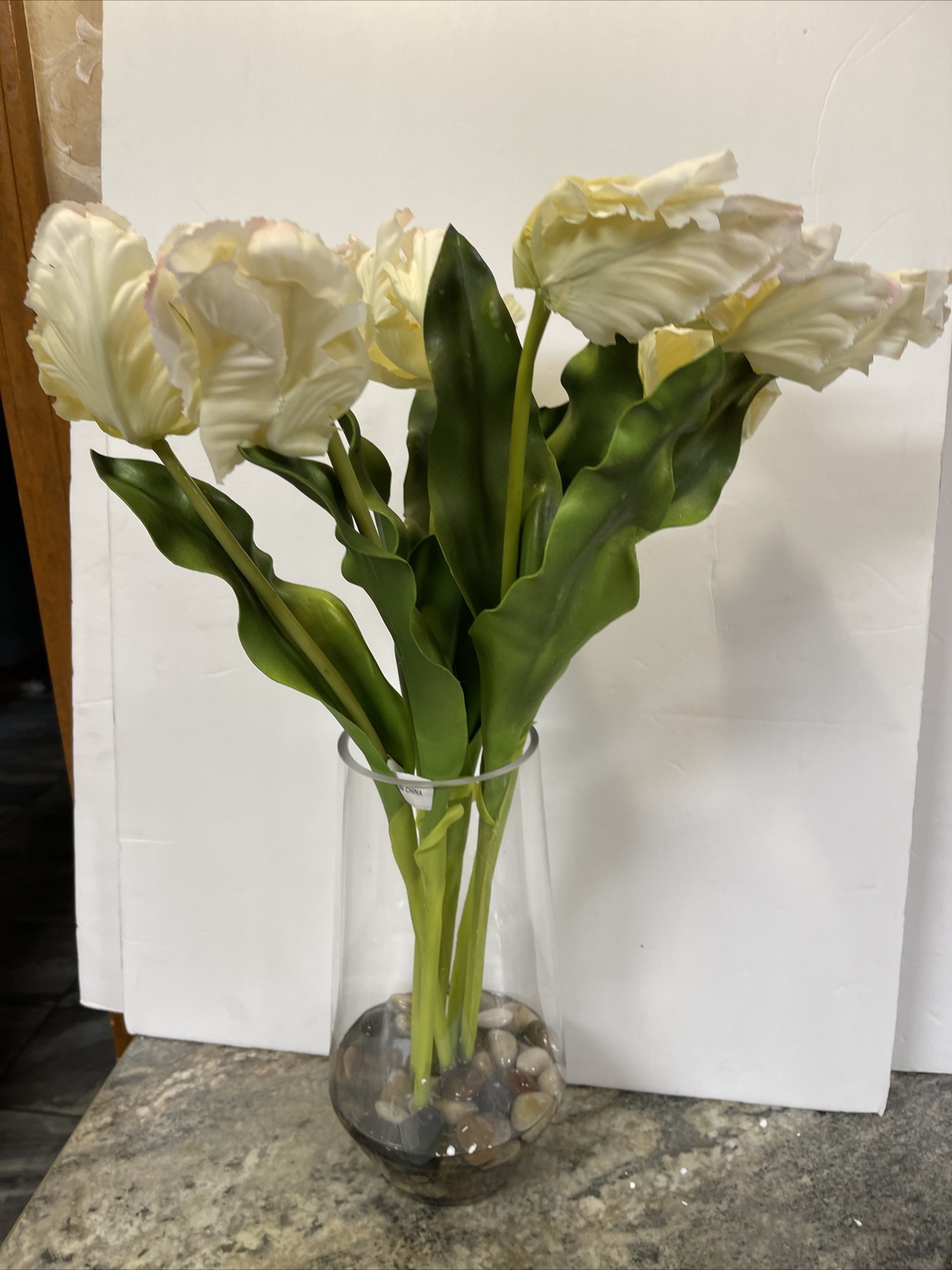 23” Real Touch Parrot Tulips Water illusion Vase Faux Flower Valerie Parr Hill