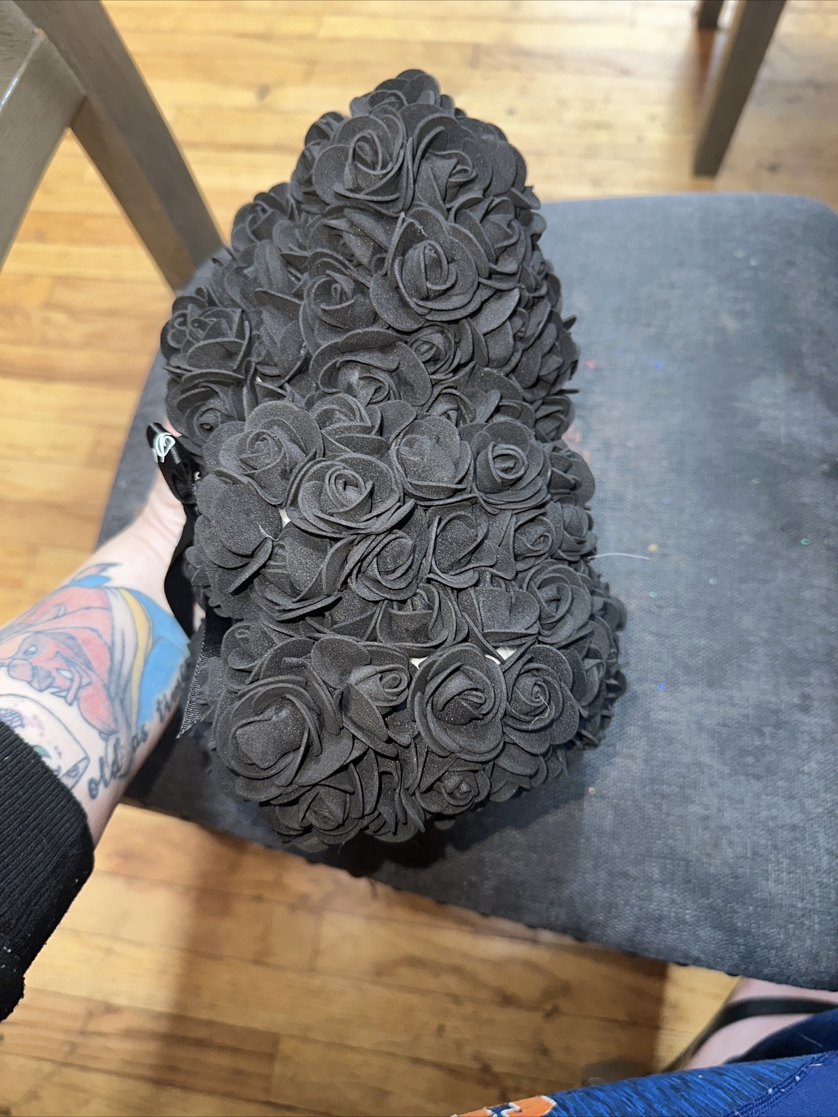 Valentine’s Day Birthday Gift Rose Bear Eternal Flower Teddy Bear black