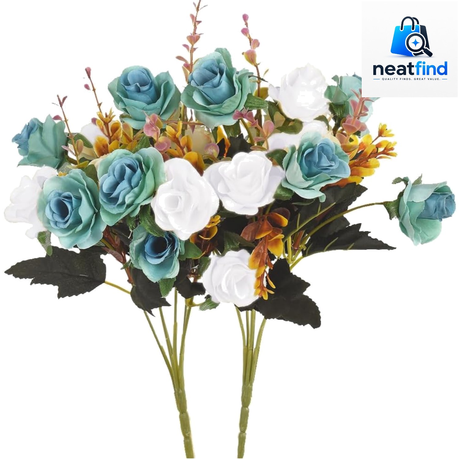 Artificial Flowers,2 Packs of Artificial Roses.24 Little Rose Silk Flowers. P…