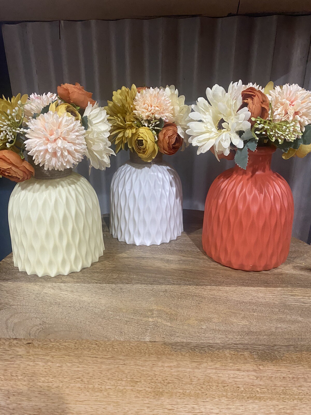Autumn Fall Décor Flowers Pumpkins. & Garland Floral Arrangement Gift Set