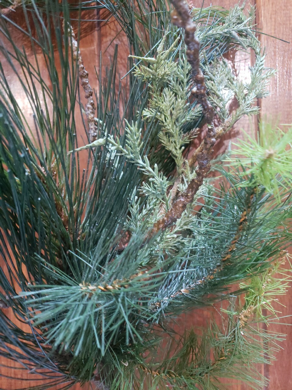 Lot Of 3 DESIGNER Realistic Mixed PINE CEDAR Filler Decor Branches 28″