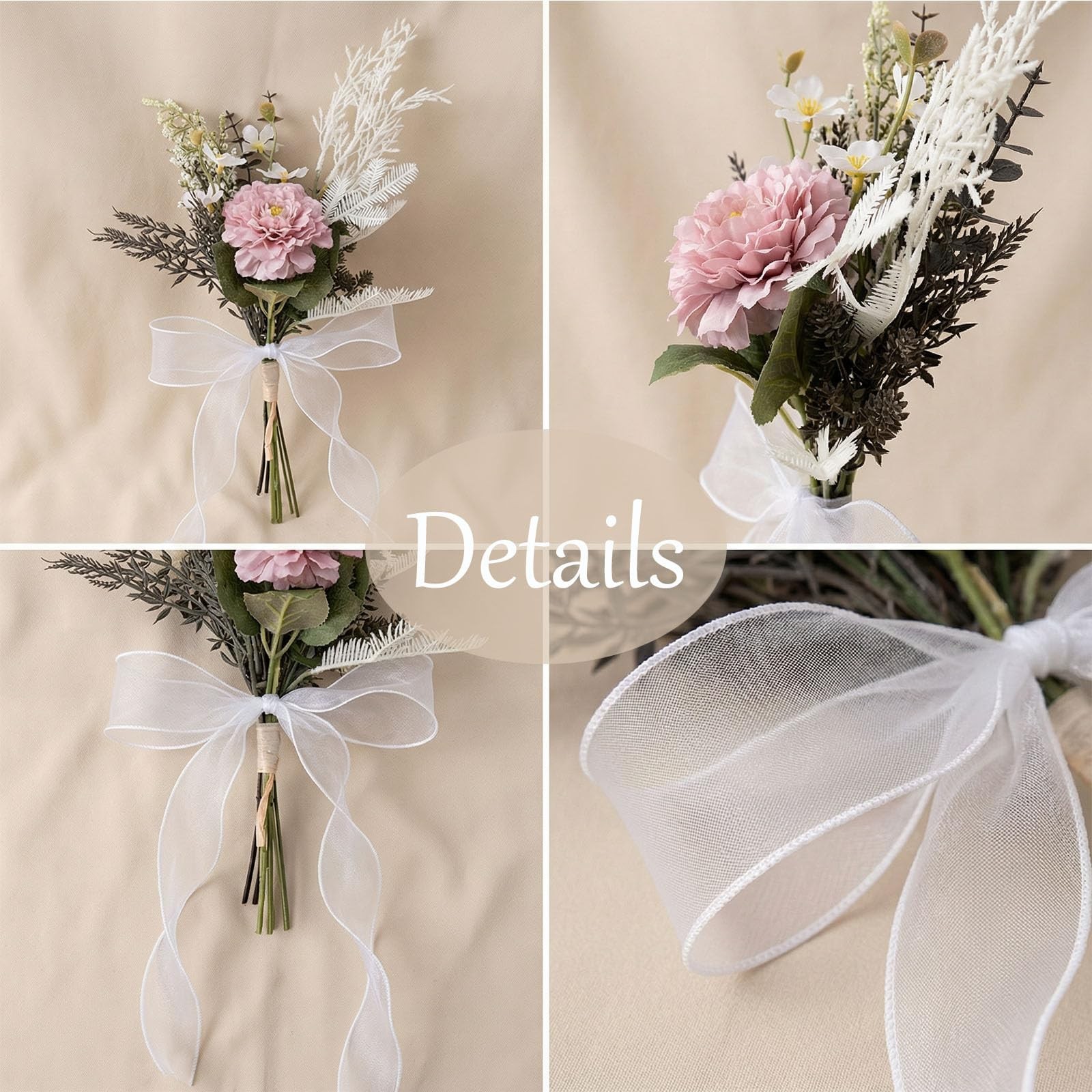 White Rose Wedding Car Decorations – Romantic Just Married Floral Accent for …