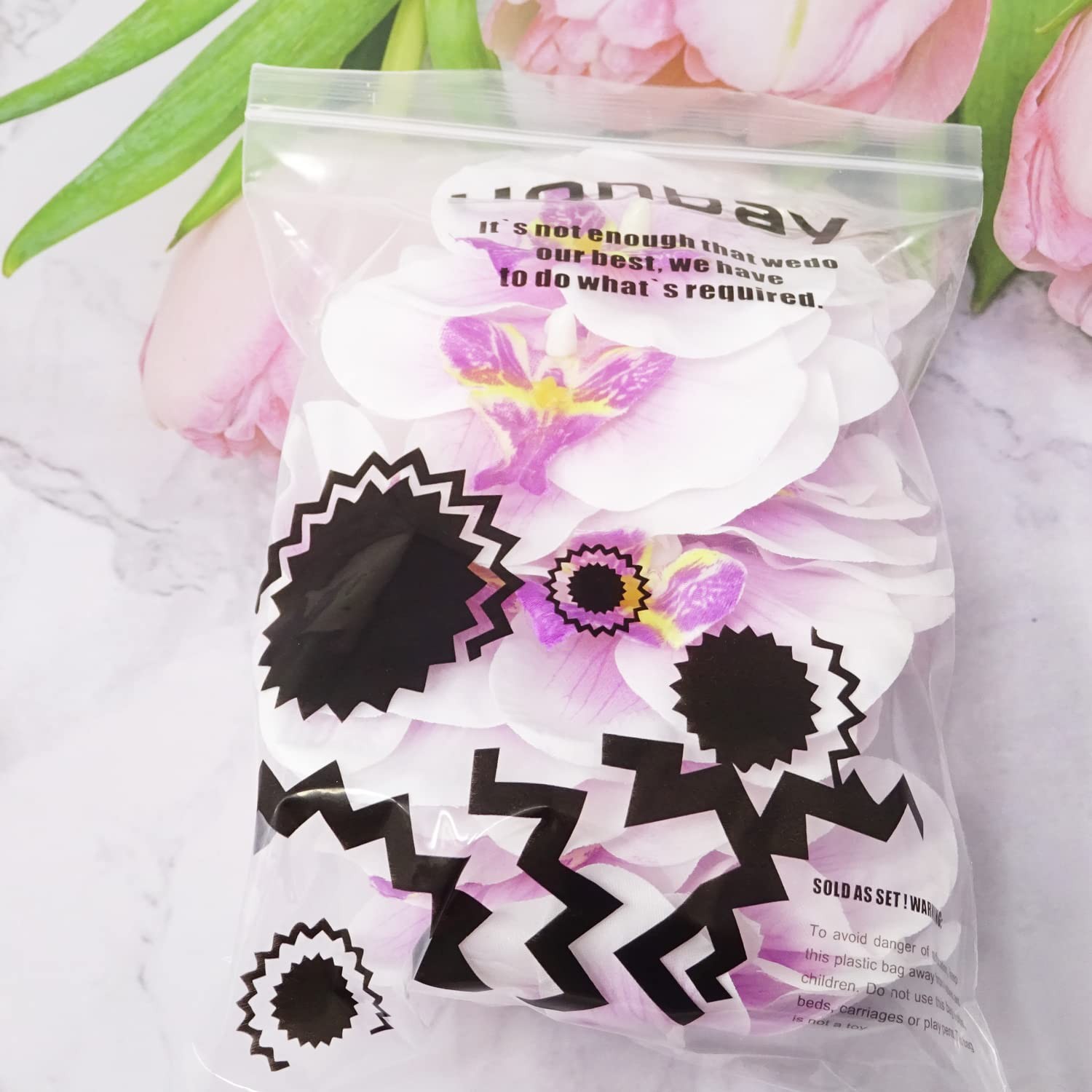 20PCS Fabric Butterfly Orchid Flower Heads Artificial Fake Flowers Heads for …