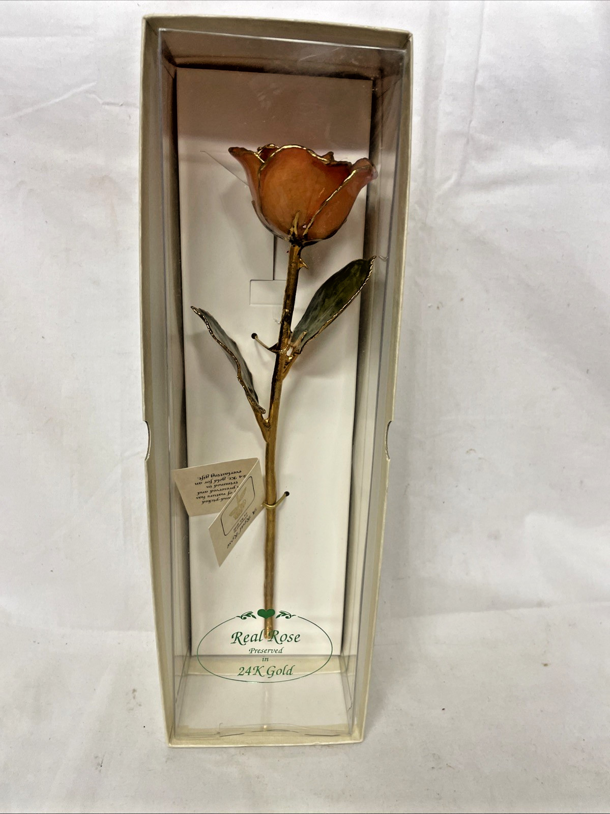 ETERNITY REAL ROSE FLOWER DIPPED IN 24K GOLD ORGINAL BOX TAG