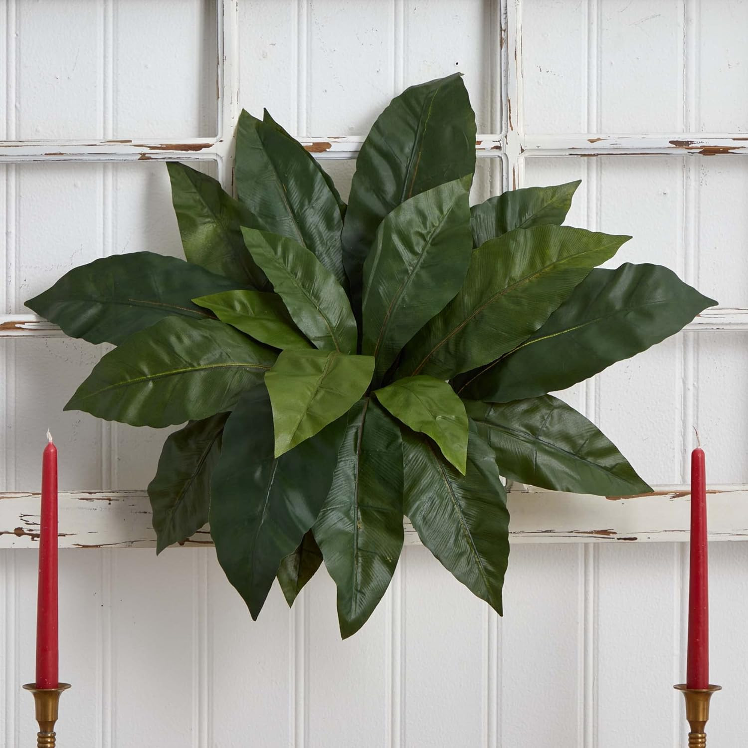 23” Bird’S Nest Fern (Set of 3) Artificial Plant, Green, 3 Count