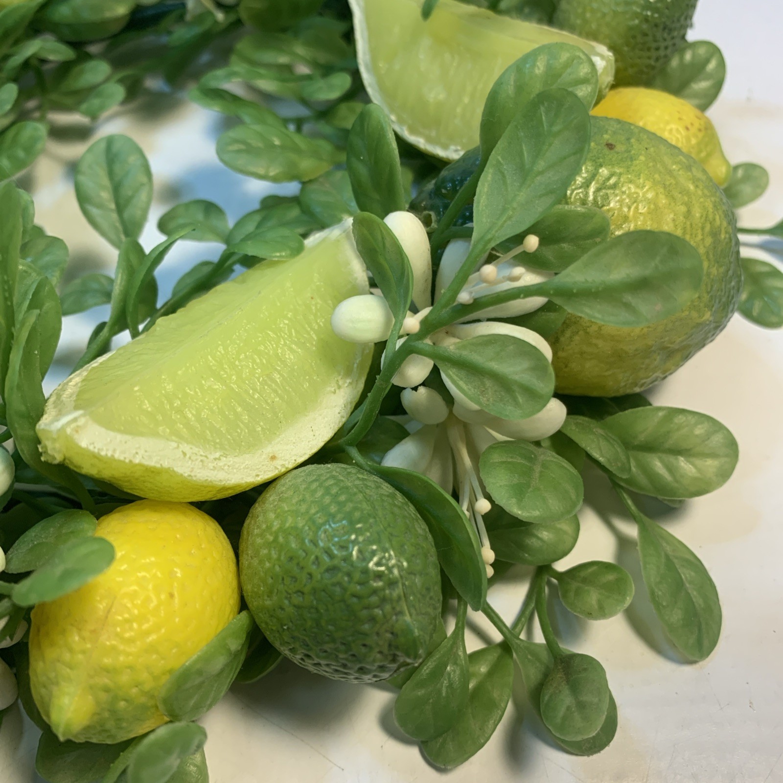 Vintage Plastic Lemon & Lime Candle Vase Ring fits up to 5 3/4″