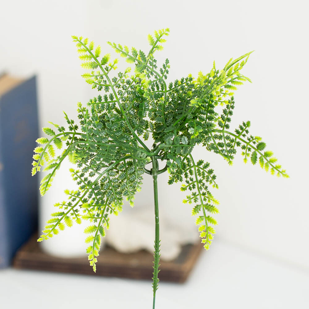 Set of 12 Artificial Vinyl Weatherproof Forest Fern 7-1/2″ Picks
