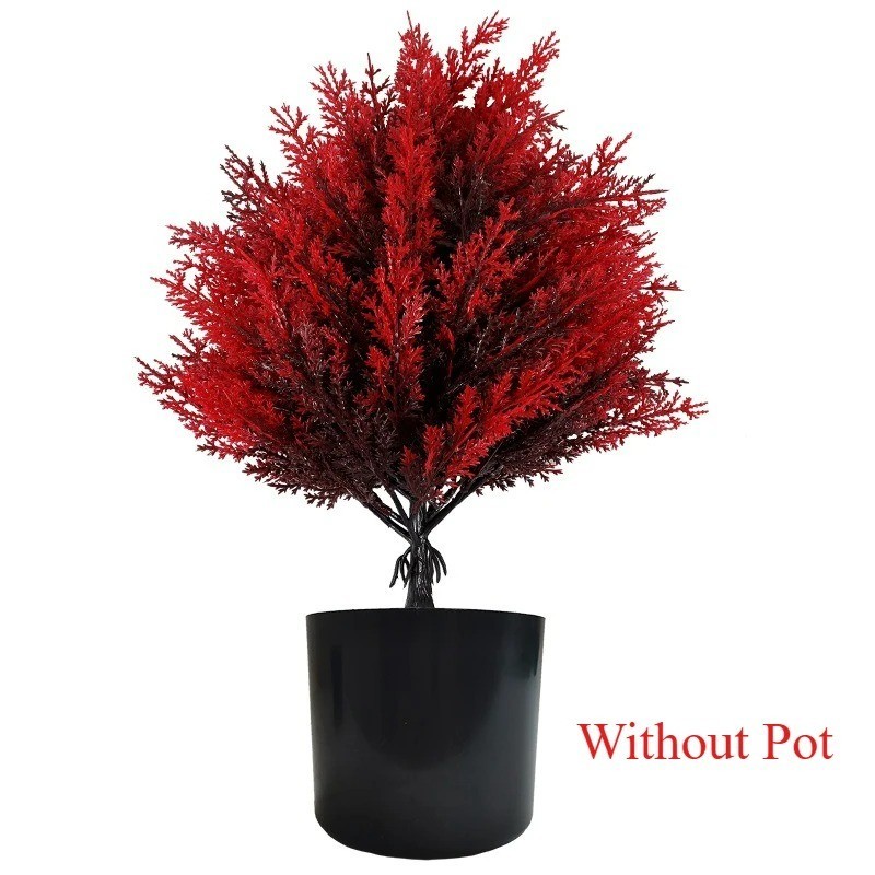 Red Lavender Artificial Ground Stake Flowers no pot 45 cm 17.72 inch