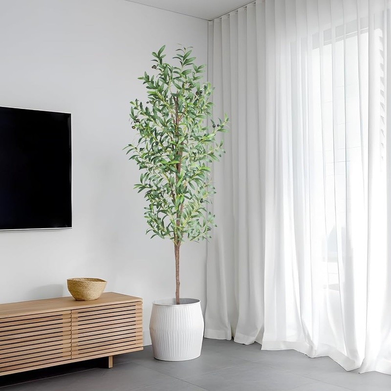 Realistic Faux Olive Tree Indoor Outdoor Decoration Adjustable Branch Plant New