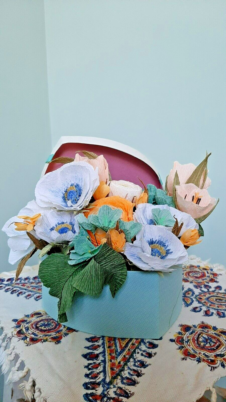 Colorful Paper Flower Bouquet Handmade Artificial Flower Bouquet gift for a spec