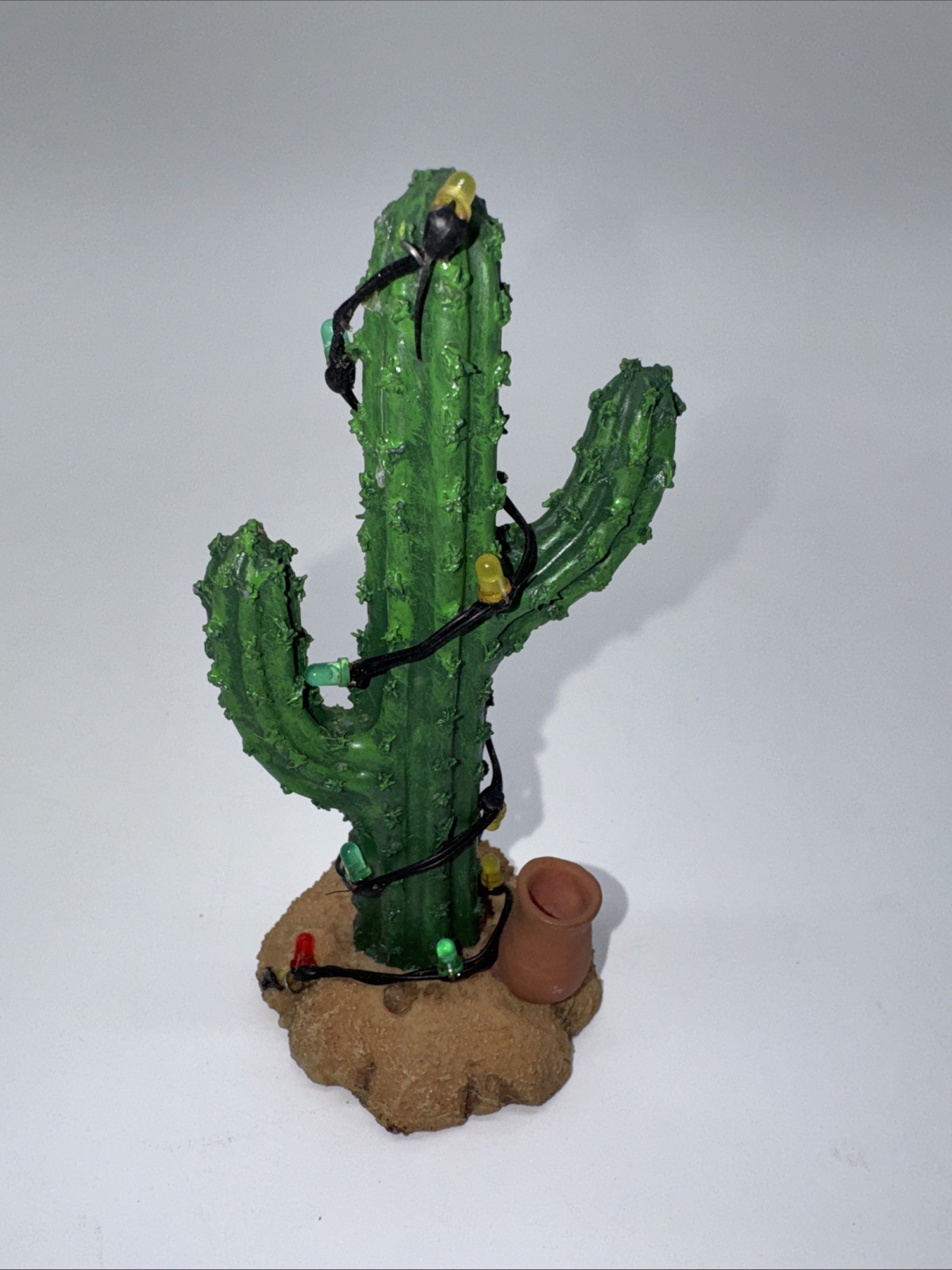 Vintage Christmas Tree Cactus Ceramic Art Decor 5 Inch