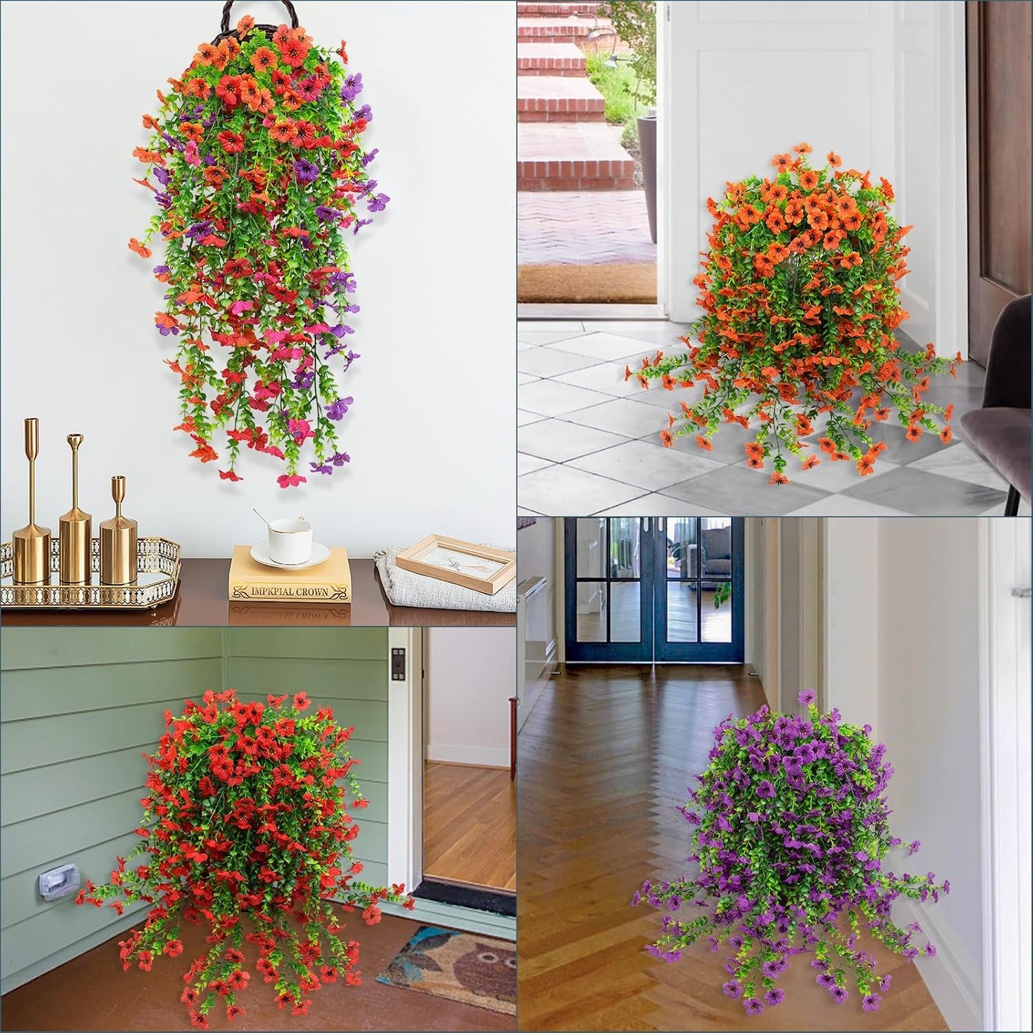 Lifelike 8 Bundle Hanging Daisy Flowers – Perfect for Indoor & Outdoor Decor