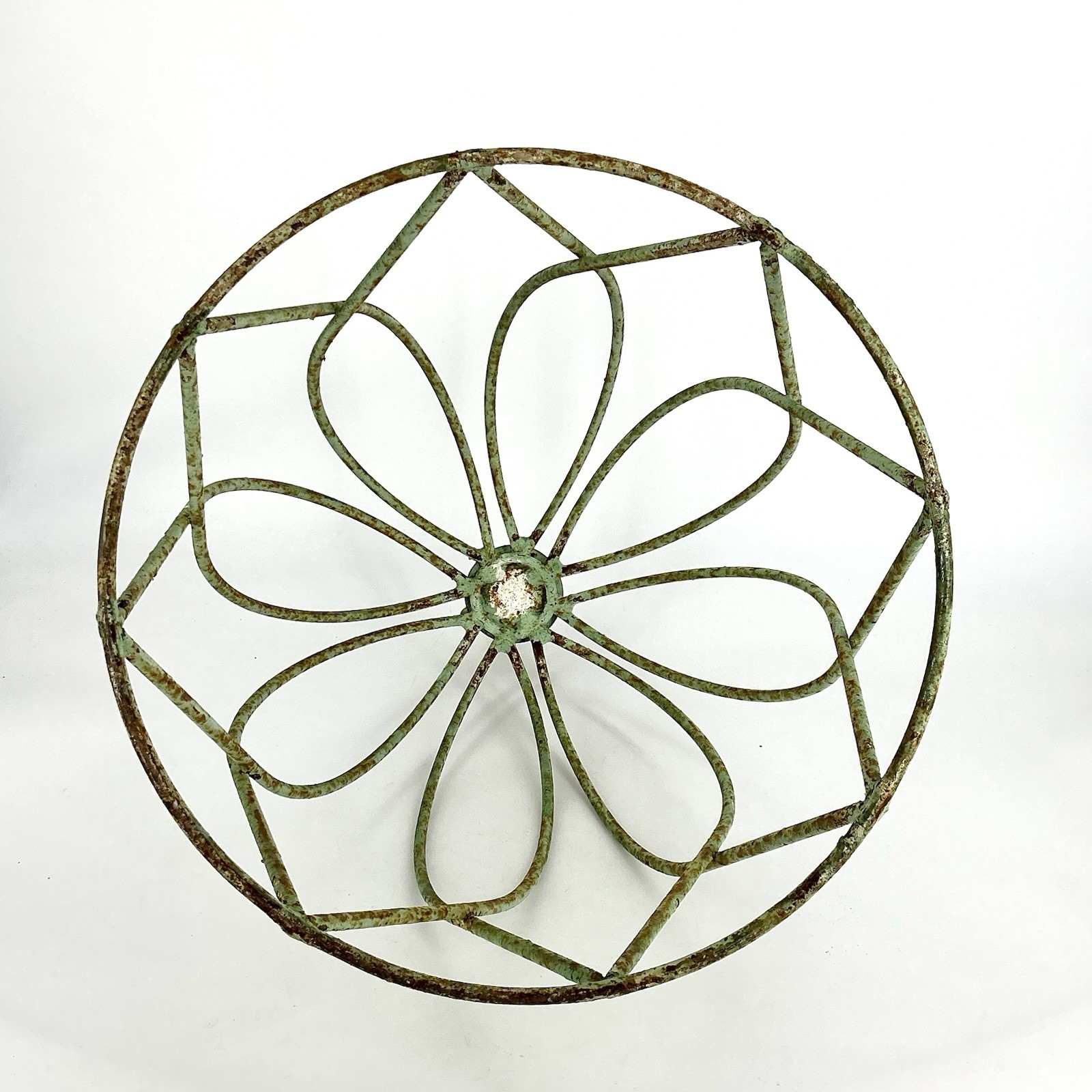 Wrought Iron Cloche Topiary Flower Trellis Metal Plant Climber Rustic Green