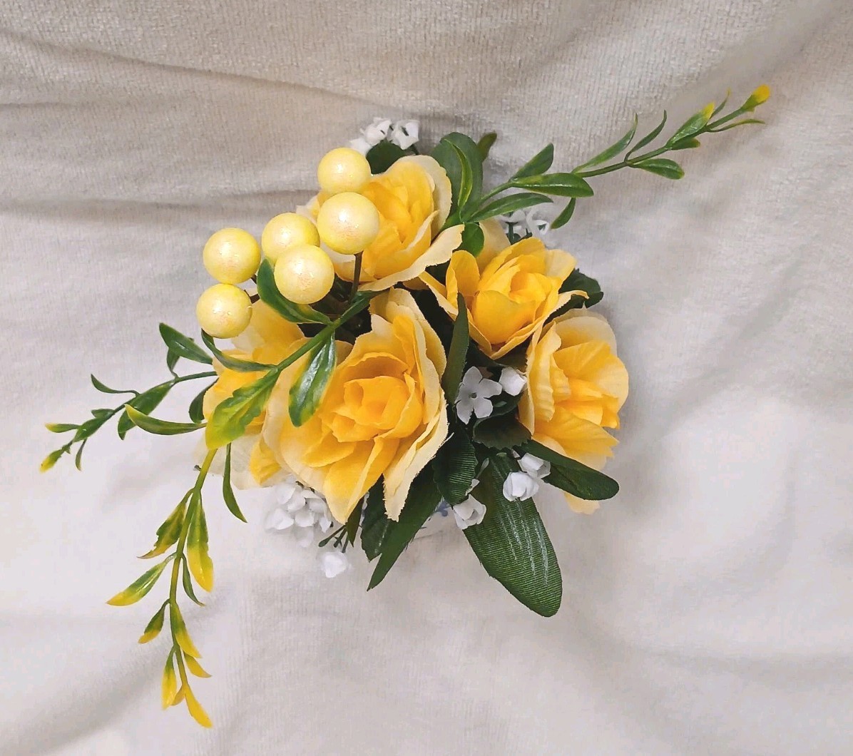 Cheerful Yellow Roses Floral Arrangement Tea Party Cup POP-IN Birthday Bridal