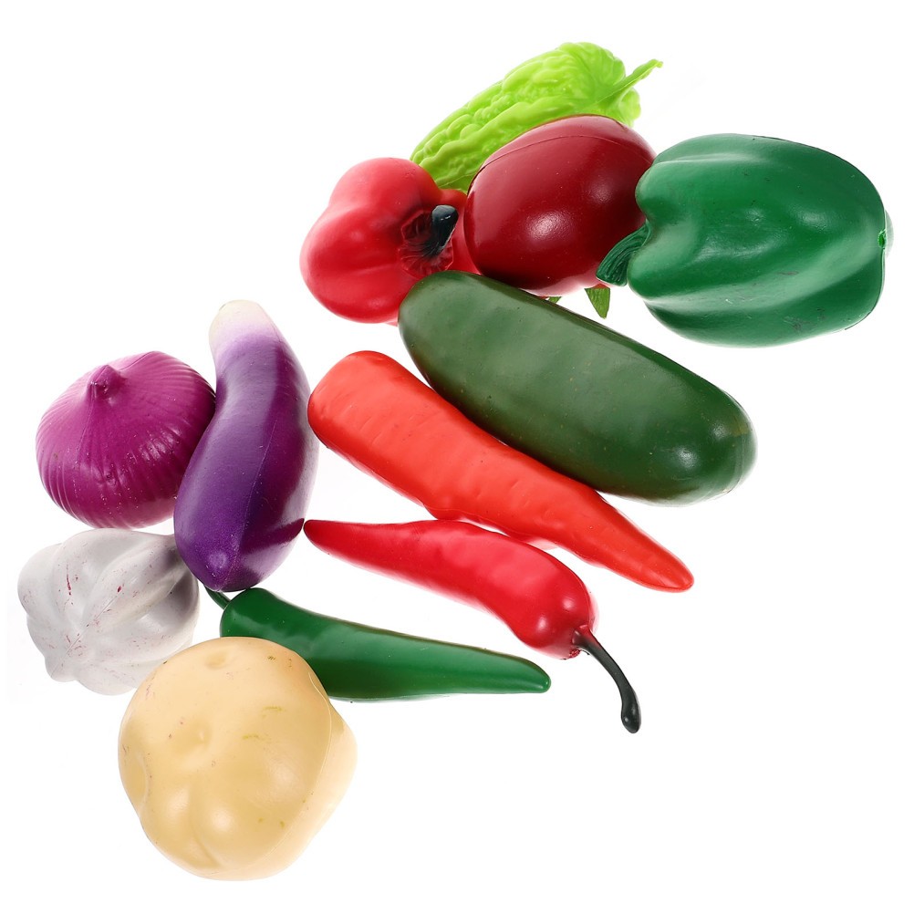 12Pcs Reusable Foam Vegetable Simulation Models Assorted Colors for Decor
