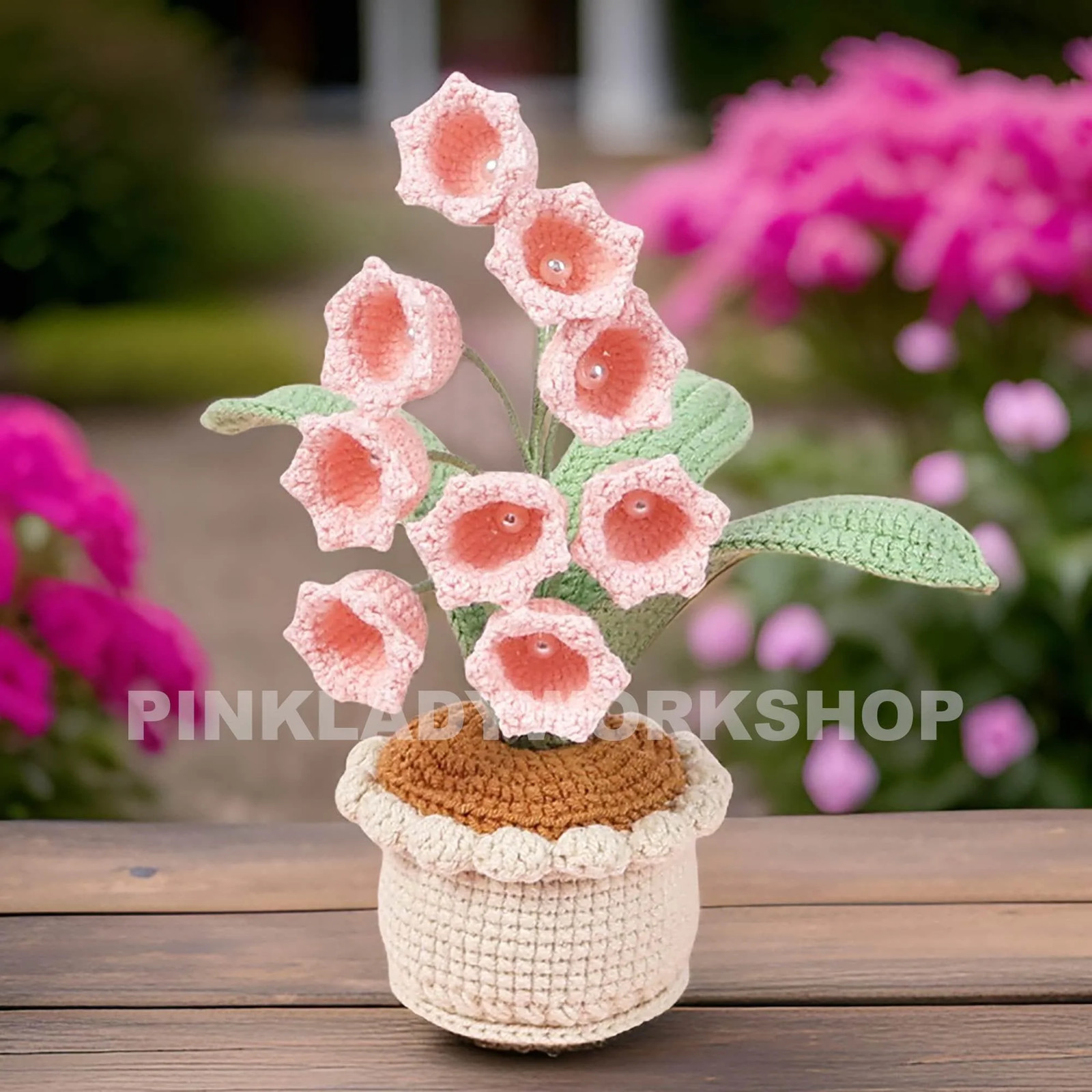 Handmade Crochet Lily of the Valley: Cotton Decorative Plant
