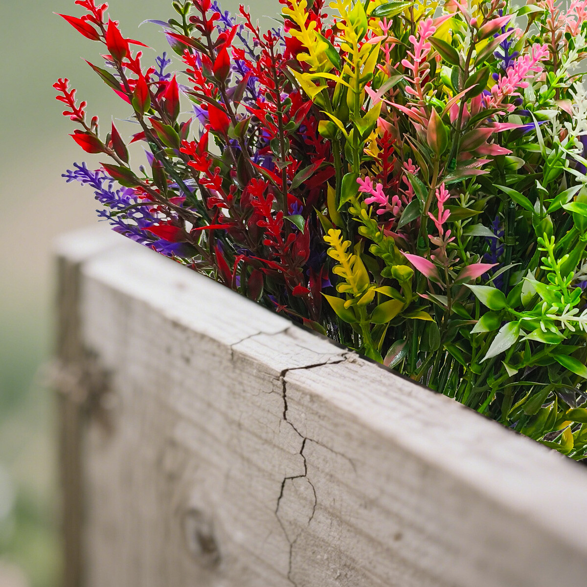 8 Bundles Artificial Flowers Fake Plants Outdoor UV Resistant Plastic Flowers US