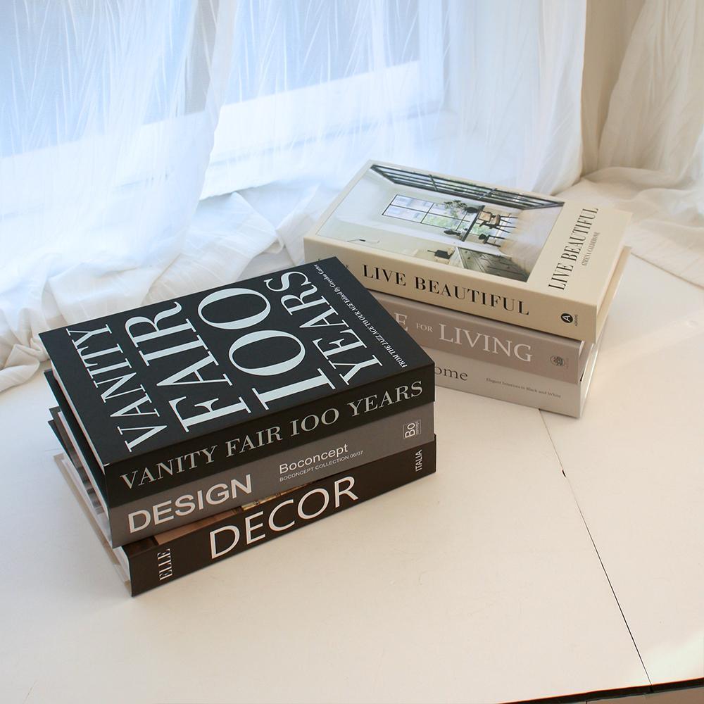 Luxury Fake Books For Home Decoration Accessories for Living Room Tables Desks