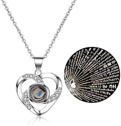 Preserved Real Rose with I Love You Necklace 100 Languages – Eternal Preserve…