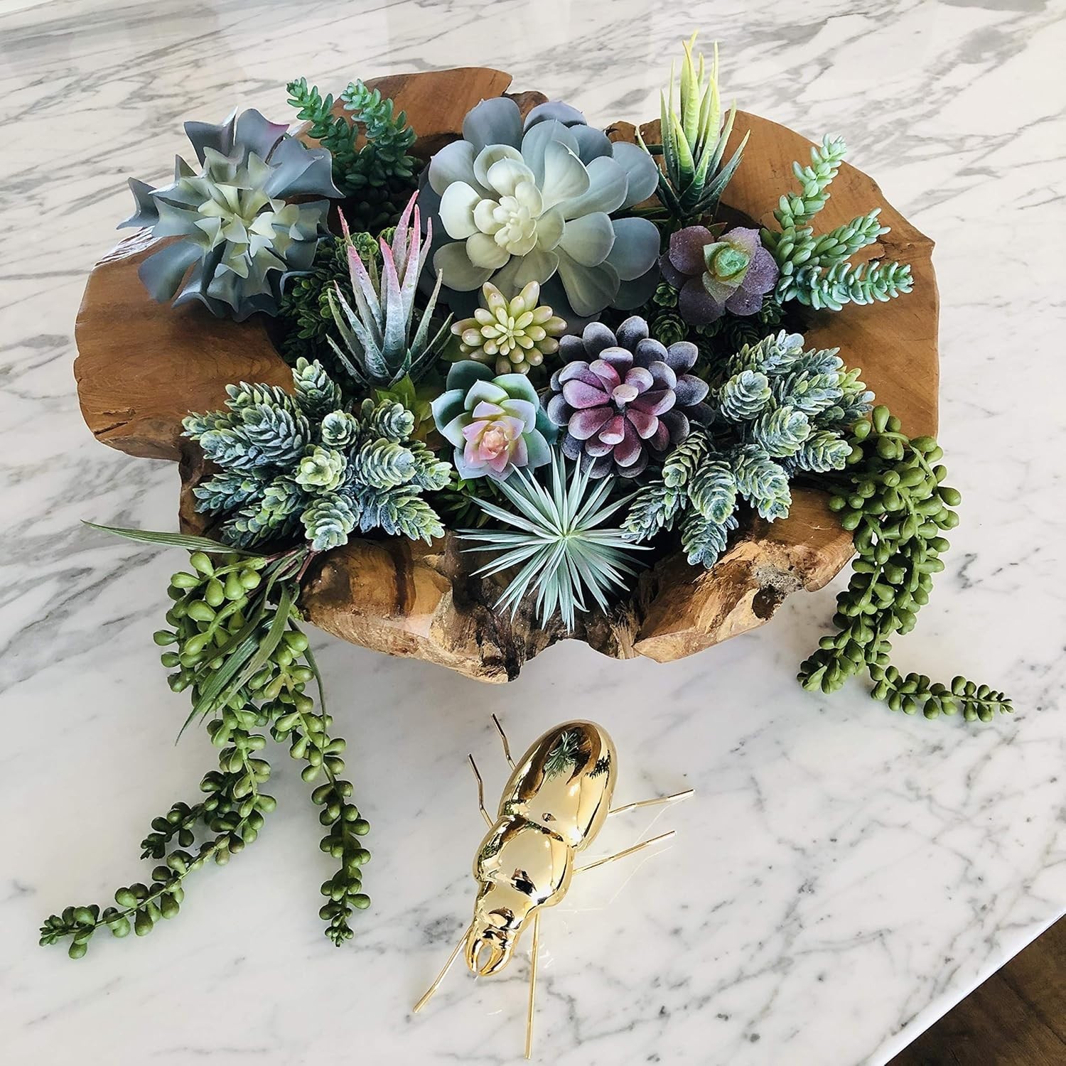 Lifelike Faux Succulent Plants – 15 Pack in Pet-Safe Design for Effortless Style