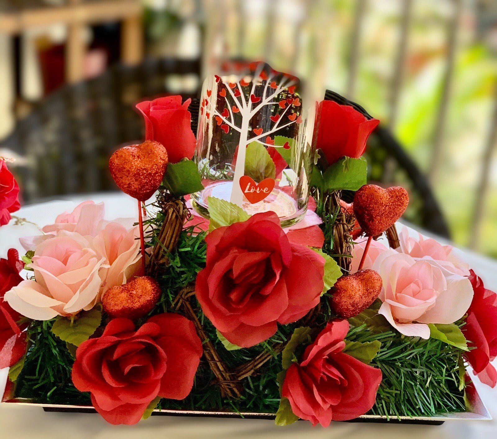 Centerpiece Flower Arrangement Home Love Decor CP00107