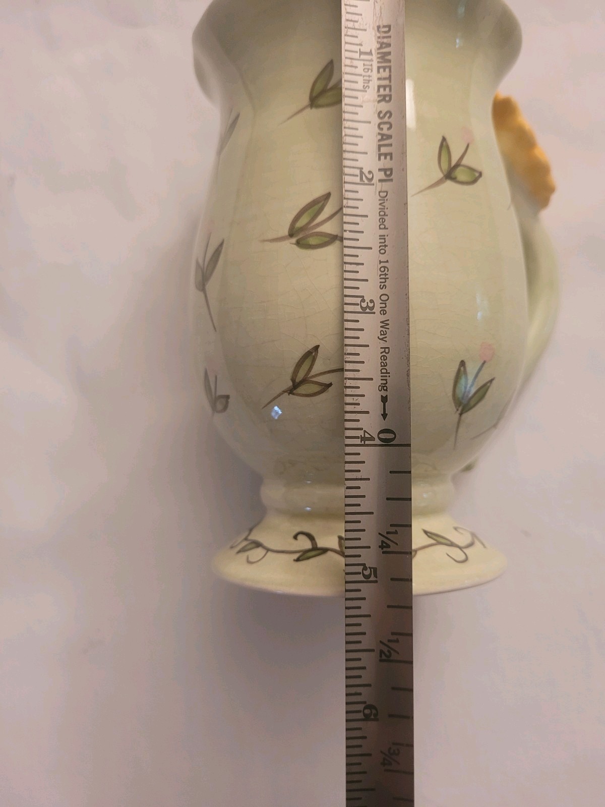 Vintage Hand Painted Sunflower Motif Decorative Ceramic Coffee Mug EXCELLENT