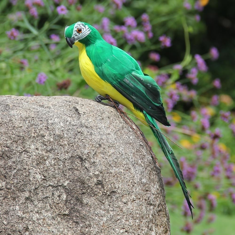 Colorful Life-Size Foam Parrot – Charming Eco-Friendly Home & Garden Accent