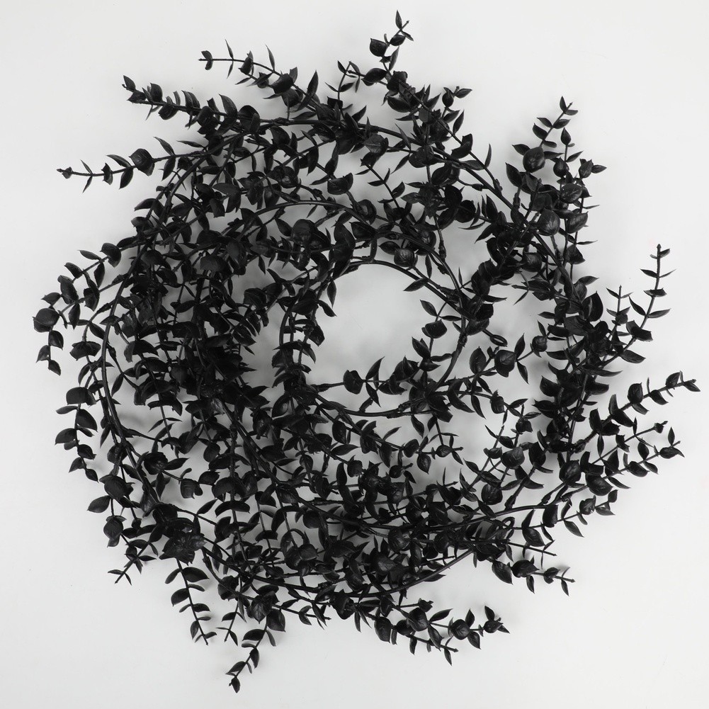 Eucalyptus Wall Hanging Black Silk 178cm for Living Room Bedroom Decor