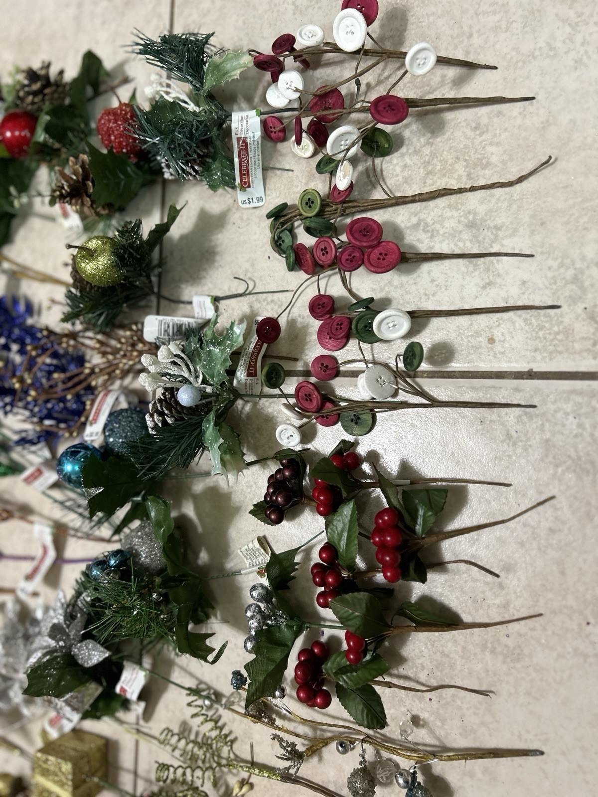 Artificial Stems And Blooms For Crafting/diy
