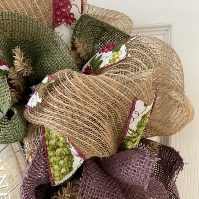 Wine Bar Wreath Handmade Deco Mesh